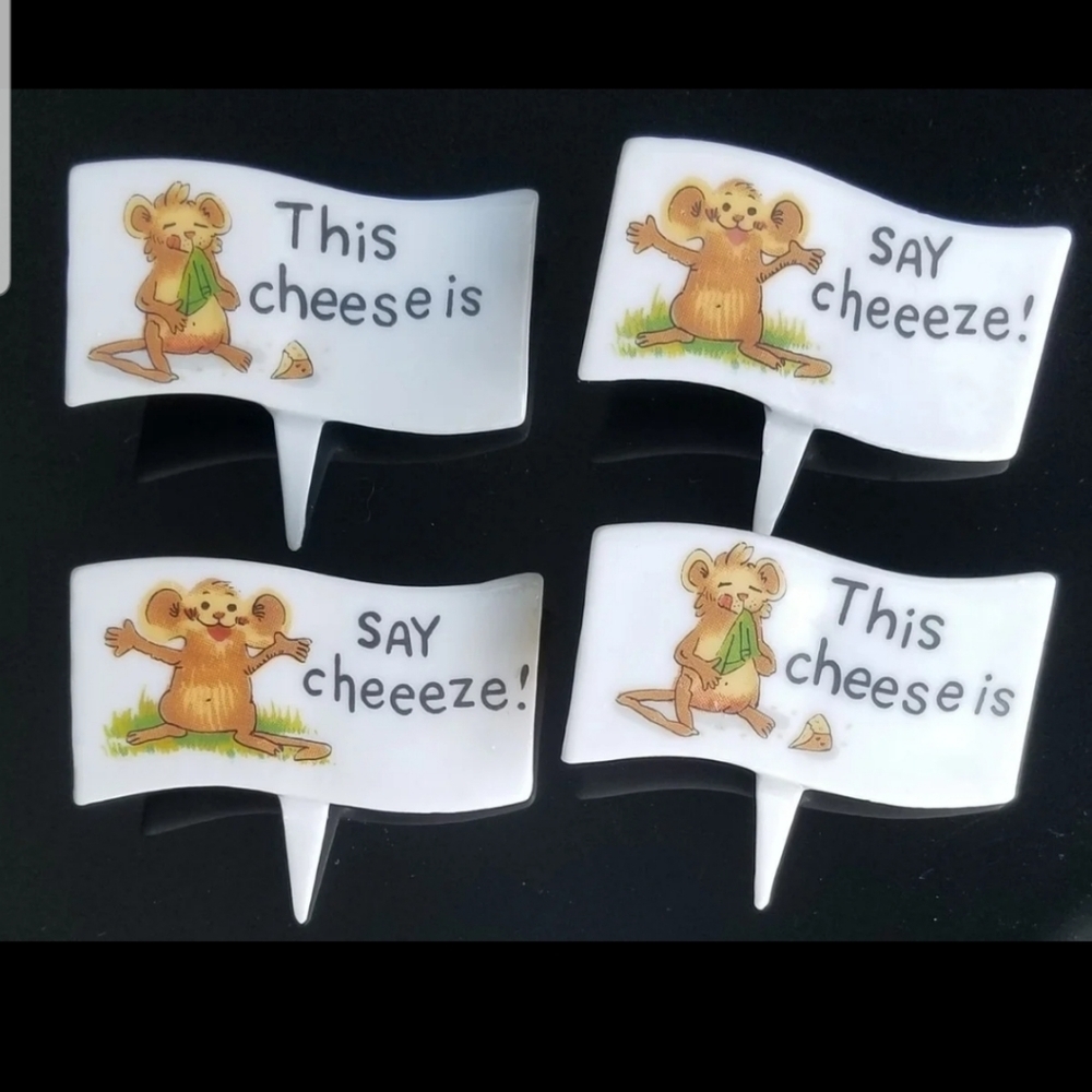 Enesco Mice Characters Say cheese Cheese lover Porcelain Set by Suzy Spafford